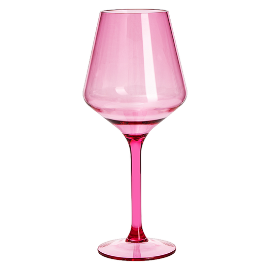 Saint Tropez Pink Acrylic Wine Glasses Set Of Two