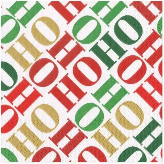 Ho Ho Ho Cocktail Napkins white paper The Country Christmas Loft on Tampa Home & Garden Store