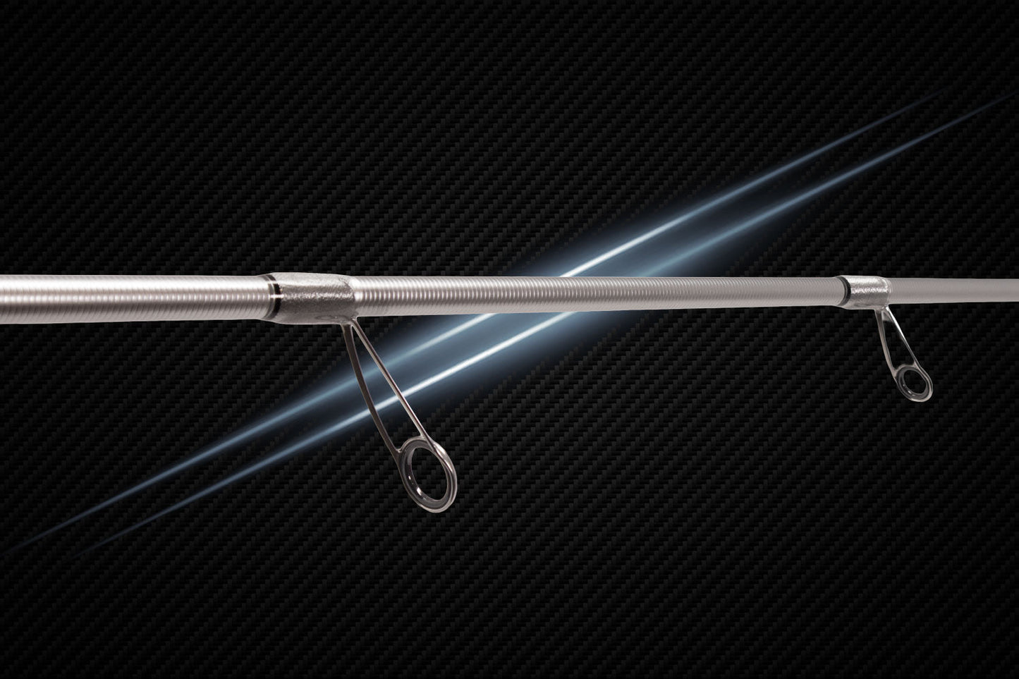 Android Series Denali fishing rod with silver metallic finish and polished guide rings on Tampa Home & Garden Store
