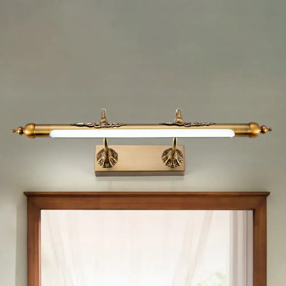 Antique brass shell vanity light fixture for bathroom, Decorbites, 60W max on Tampa Home & Garden Store