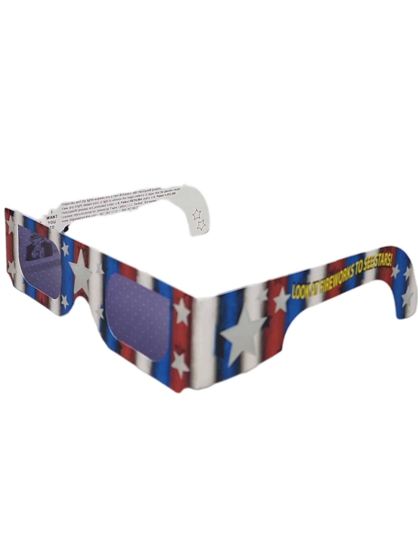 Gafas 3D - Estrellas rojas, blancas y azules
