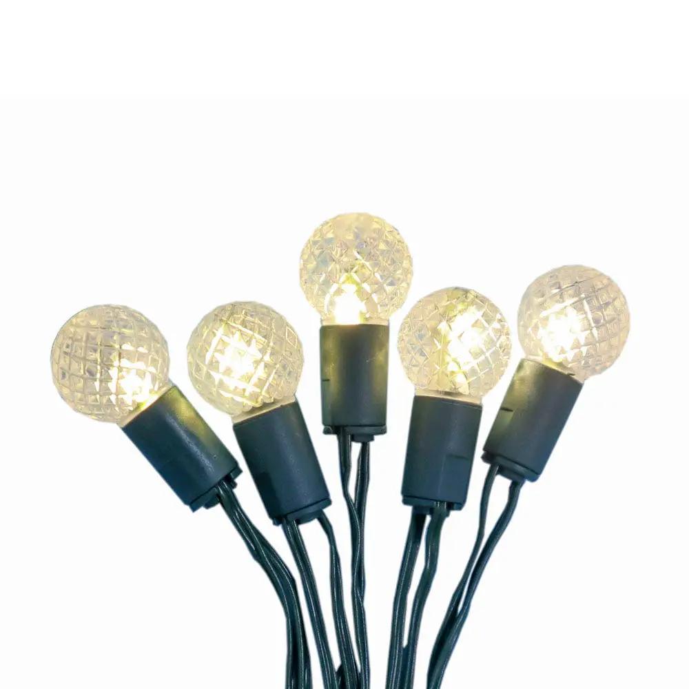 20-Light Battery Operated Warm White Berry Bulb Fairy Lights With Green Wire - Tampa Home & Garden Store
