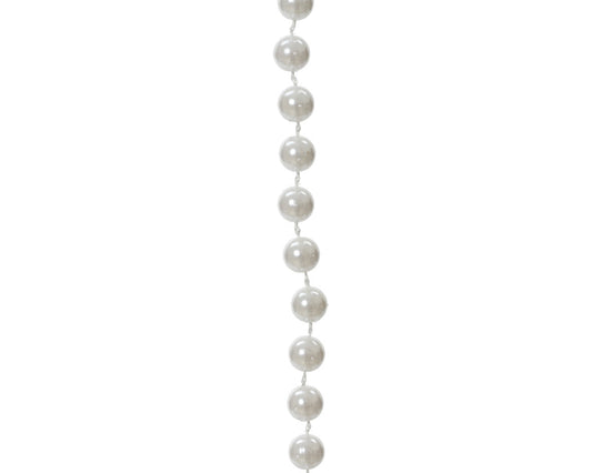 Winter White Bead Garland - 32 Feet Long - Tampa Home & Garden Store
