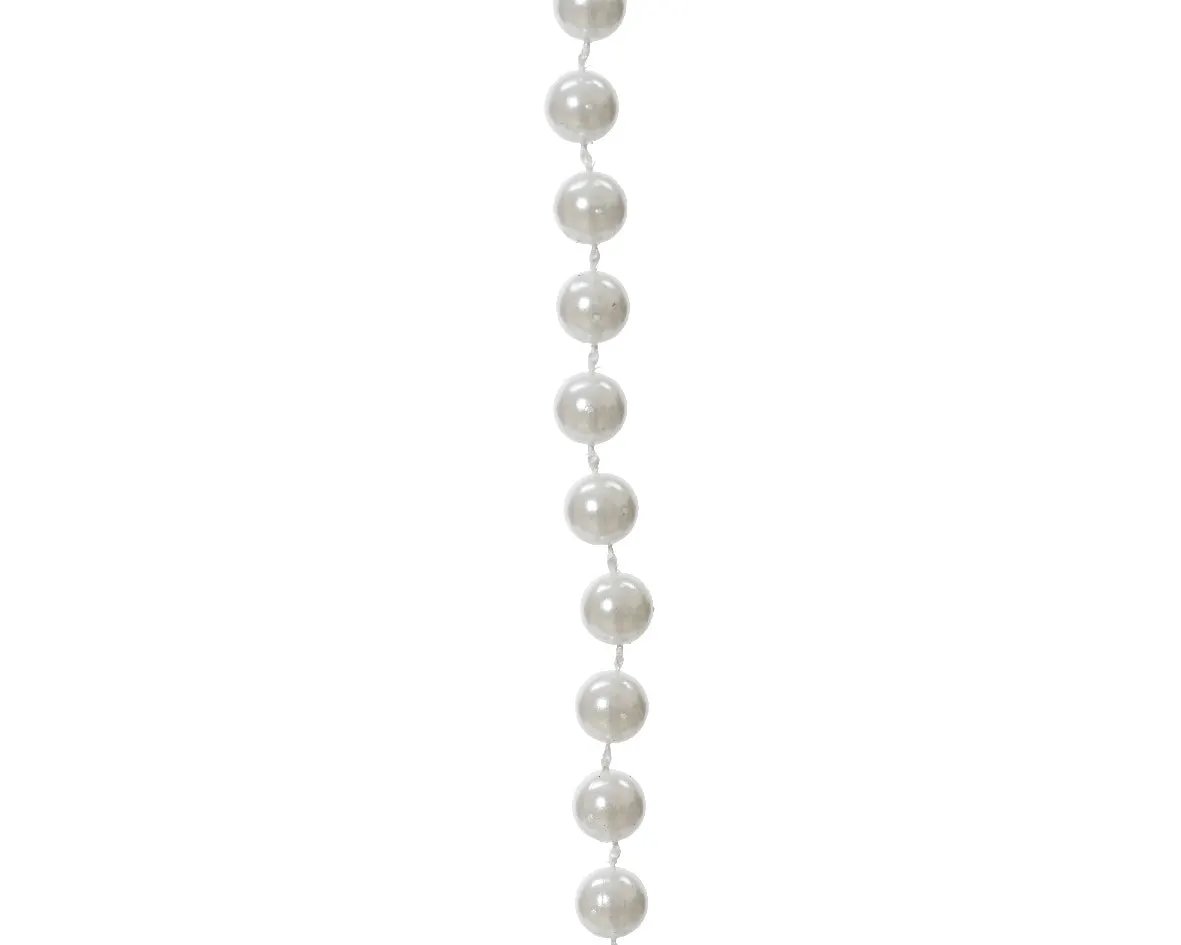 Winter White Bead Garland 32 ft Christmas garland with pearl beads Country Christmas Loft on Tampa Home & Garden Store