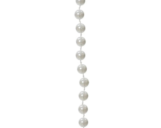 Winter White Bead Garland - 32 Feet Long - Tampa Home & Garden Store