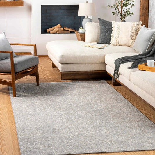 Taupe Archway Textured Luxe Area Rug by Boutique Rugs in neutral taupe with textured pile on Tampa Home & Garden Store