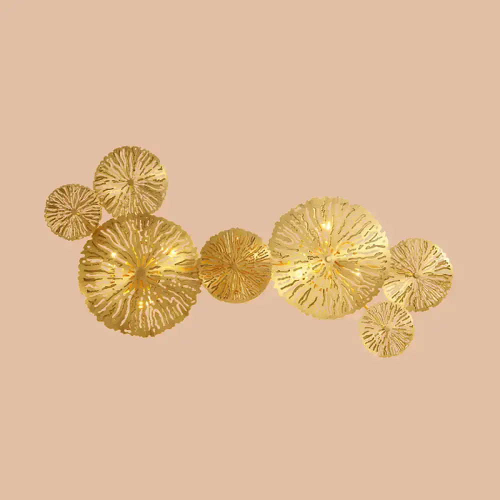 Art Deco Golden Coral Wall Mount Sconce Light