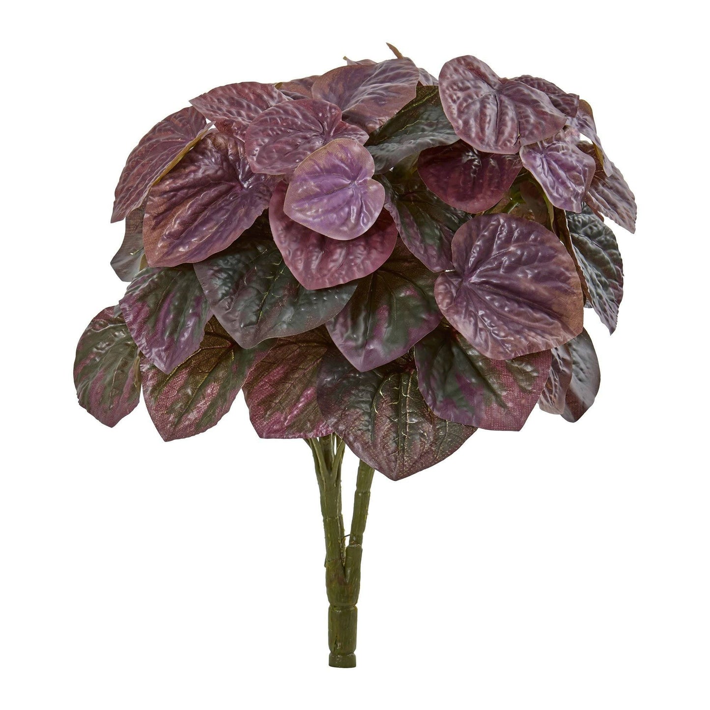 Plante artificielle de pépéromia violet foncé de 35,5 cm (lot de 6)