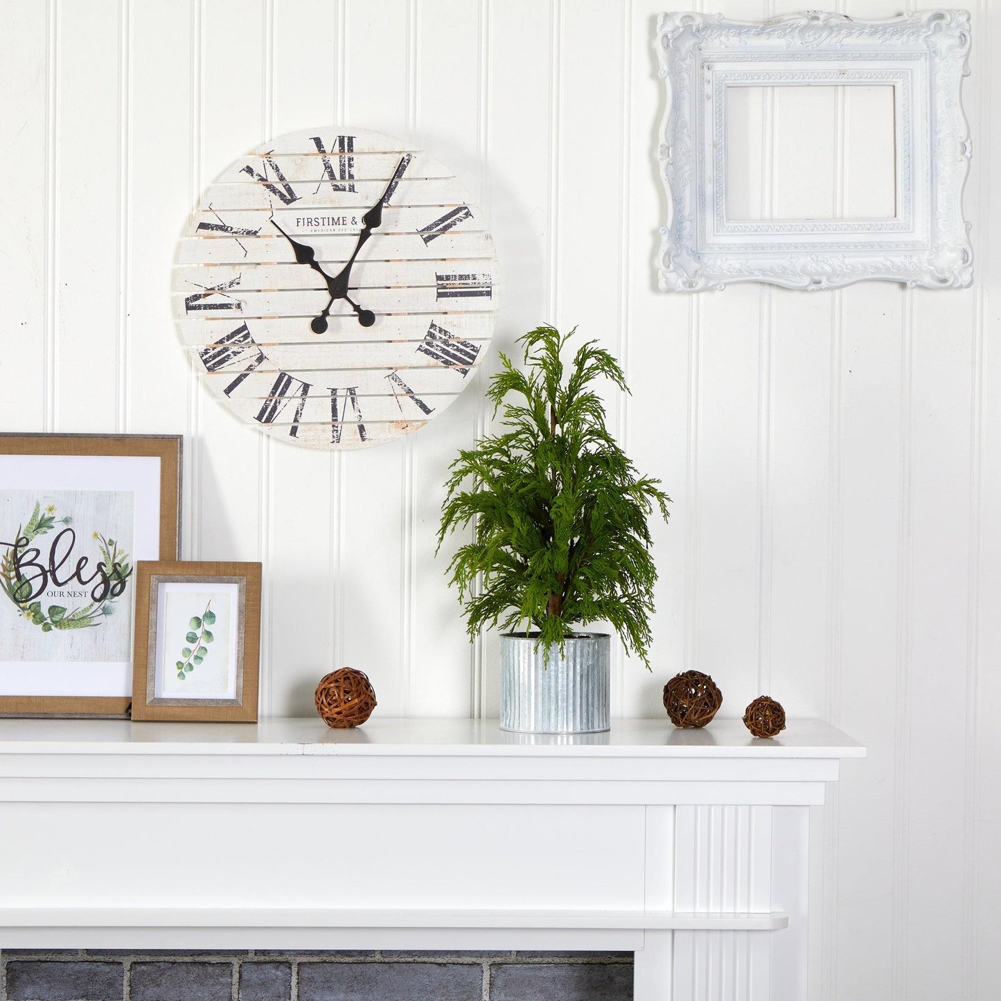 20” Cedar Pine “Natural Look” Artificial Christmas Tree in Decorative Planter