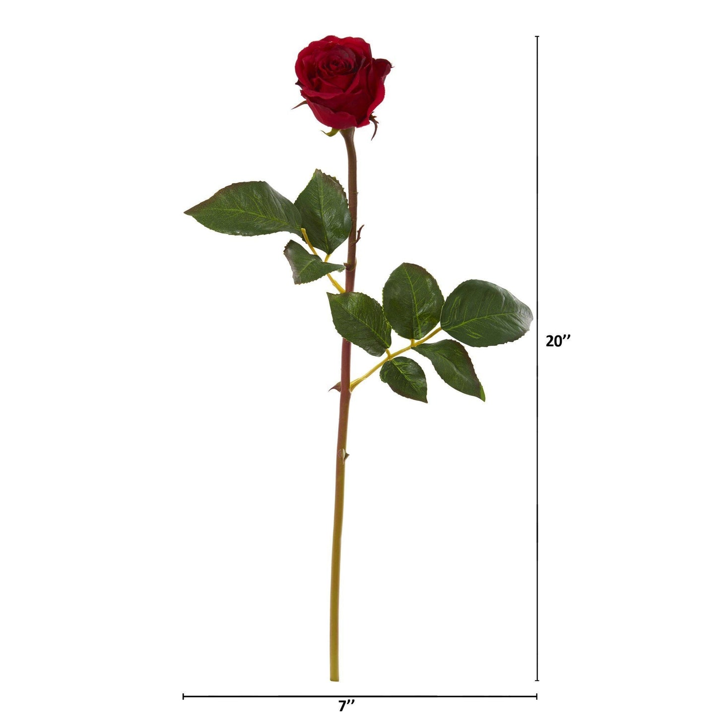 Bouton de rose artificiel de 50 cm (lot de 12)