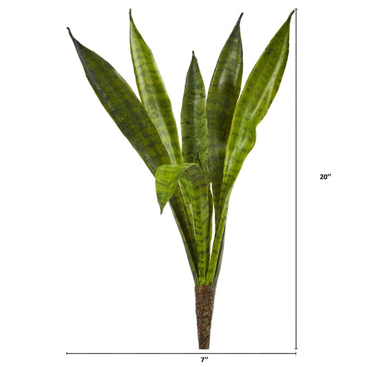 20” Sansevieria Artificial Plant (Set of 6) - Tampa Home & Garden Store