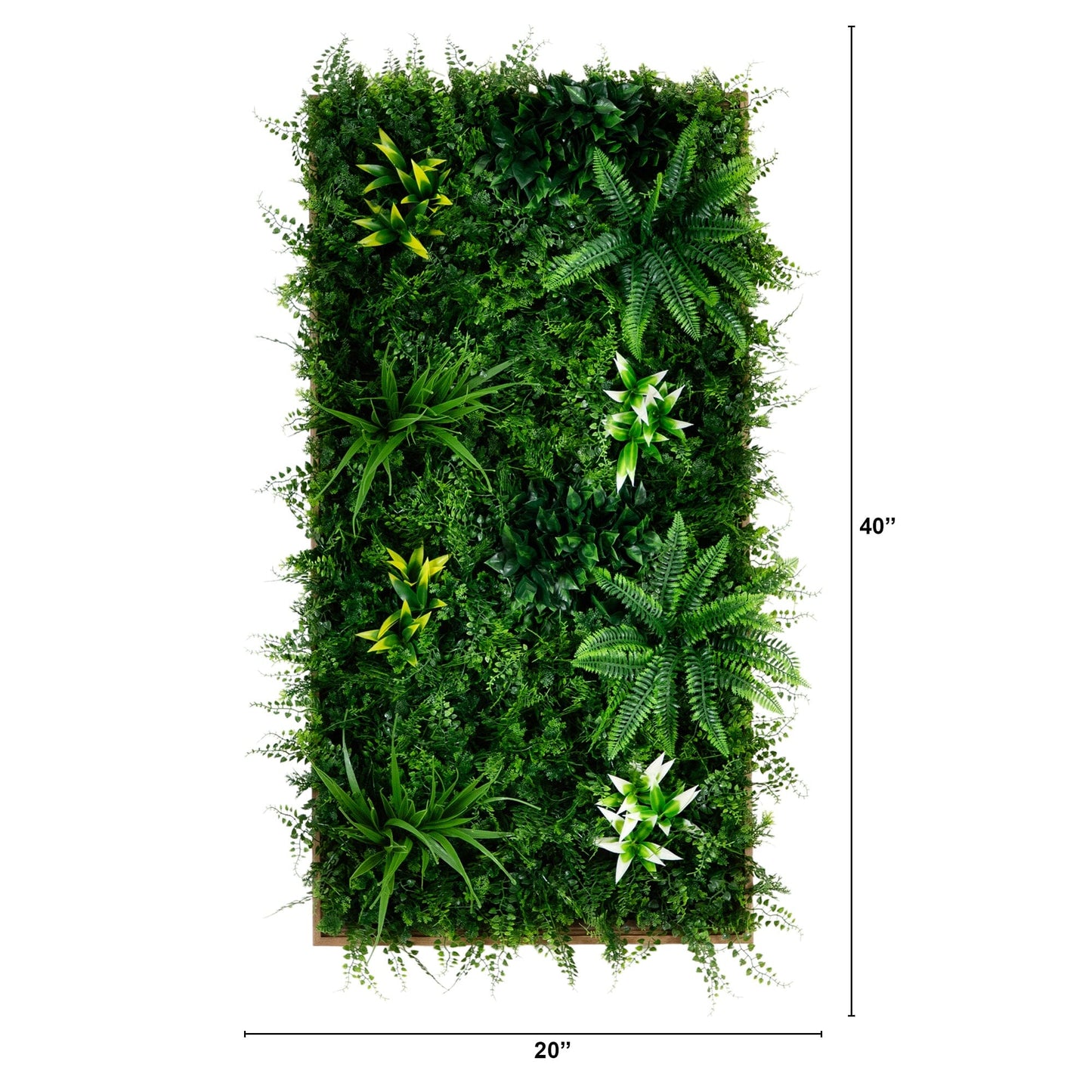 Wall Mat Nearly Natural Costa Rican Forest artificial living wall panel 20x40 dark wood on Tampa Home & Garden Store