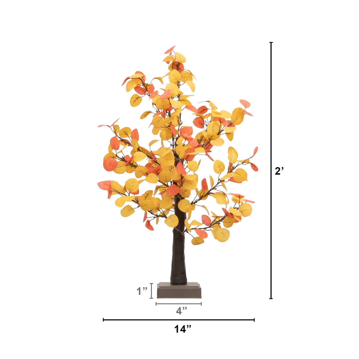 Nearly Natural 21in Pre-Lit Eucalyptus Tree with detachable base and warm white LEDs on Tampa Home & Garden Store