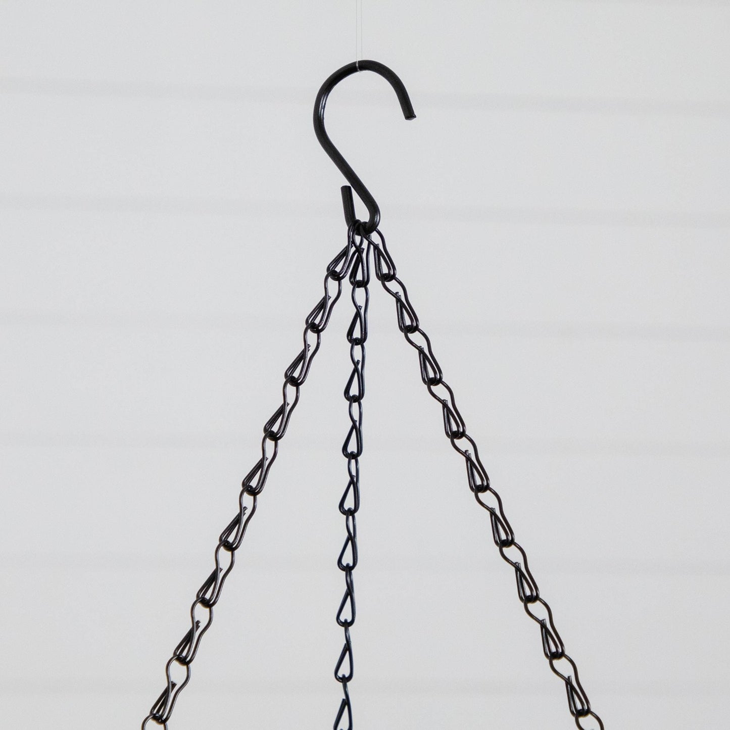 Hanging chain and hook for Nearly Natural 21in UV-resistant artificial gardenia basket black on Tampa Home & Garden Store