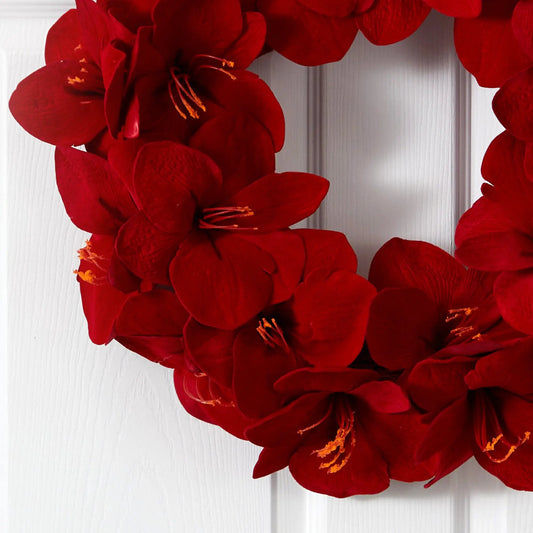 22” Amaryllis Wreath - Tampa Home & Garden Store