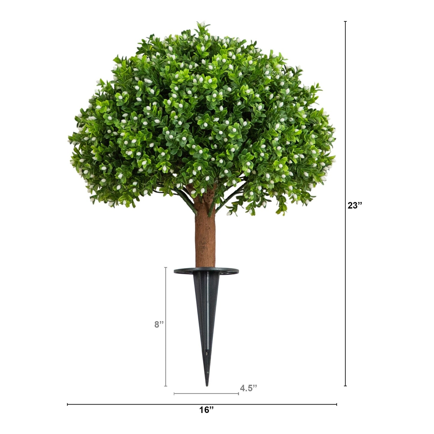 Boxwood topiary Nearly Natural 23in artificial on ground stake for indoor/outdoor use on Tampa Home & Garden Store