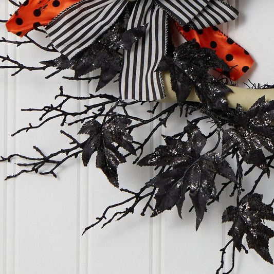 26" Halloween Dapper Skeleton Wreath - Tampa Home & Garden Store