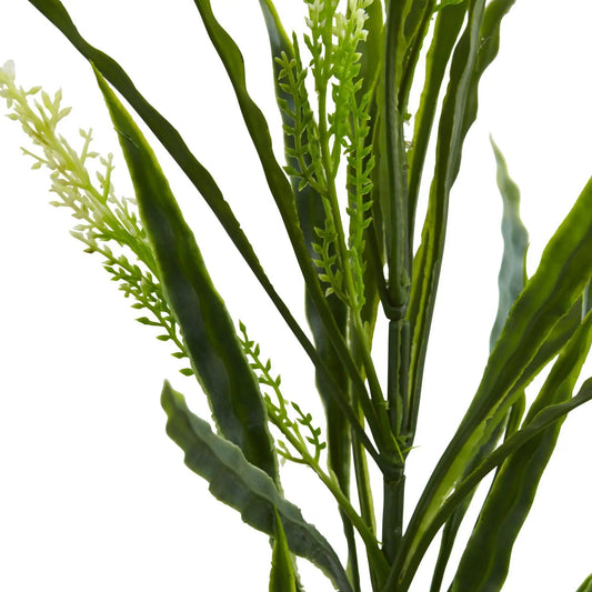 Nearly Natural 27 inch Vanilla Grass artificial plant set of 24 with green blades and pale blooms on Tampa Home & Garden Store