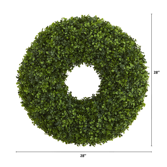 28” Boxwood Artificial Wreath - Tampa Home & Garden Store