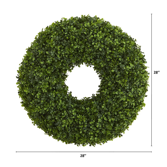 28” Boxwood Artificial Wreath - Tampa Home & Garden Store