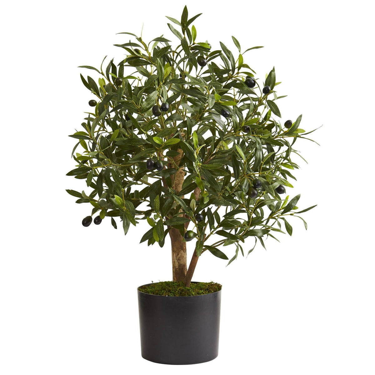 2' Olive Artificial Tree Nearly Natural in black pot on Tampa Home & Garden Store