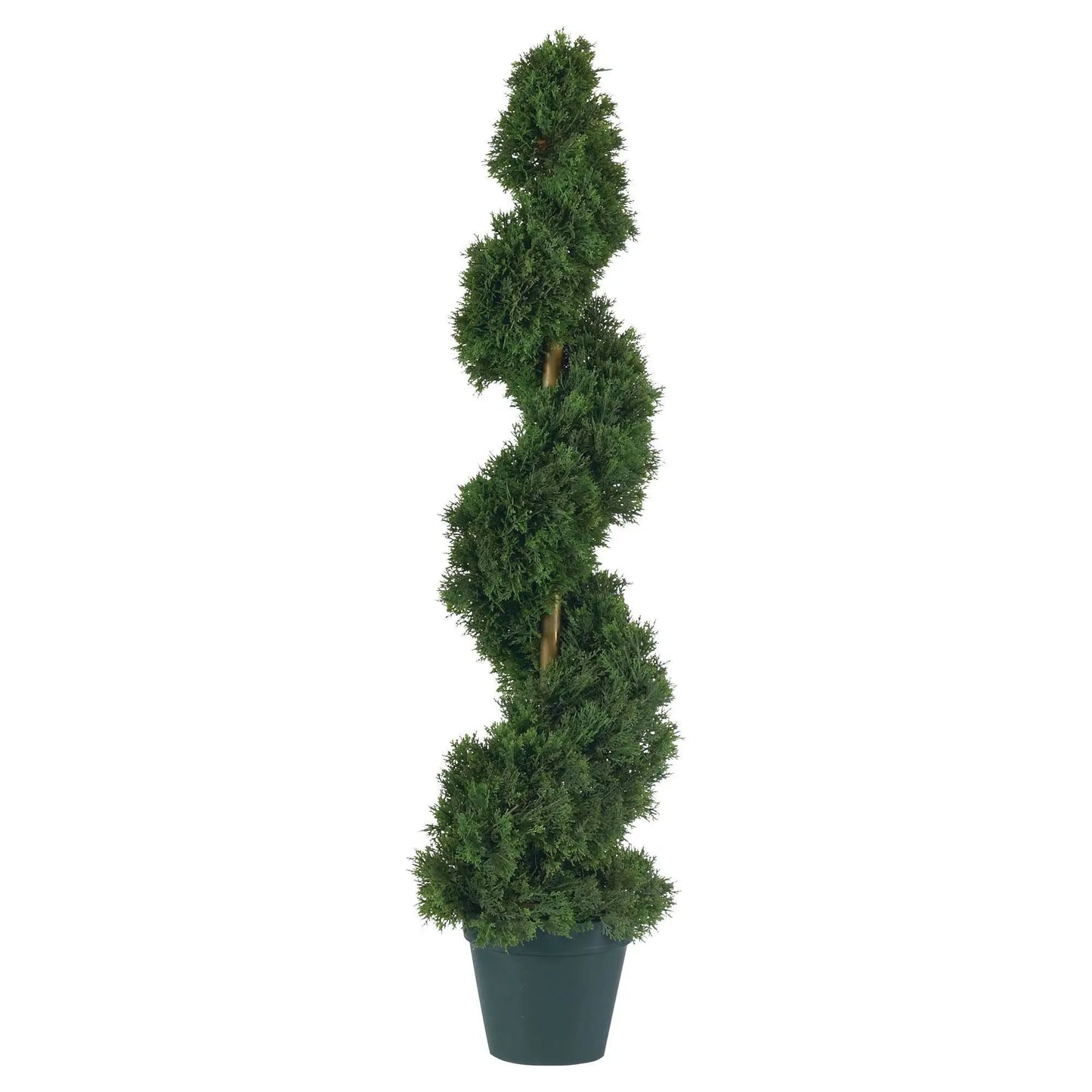 3 ft cedar spiral silk tree indoors in a dark planter Nearly Natural artificial evergreen on Tampa Home & Garden Store