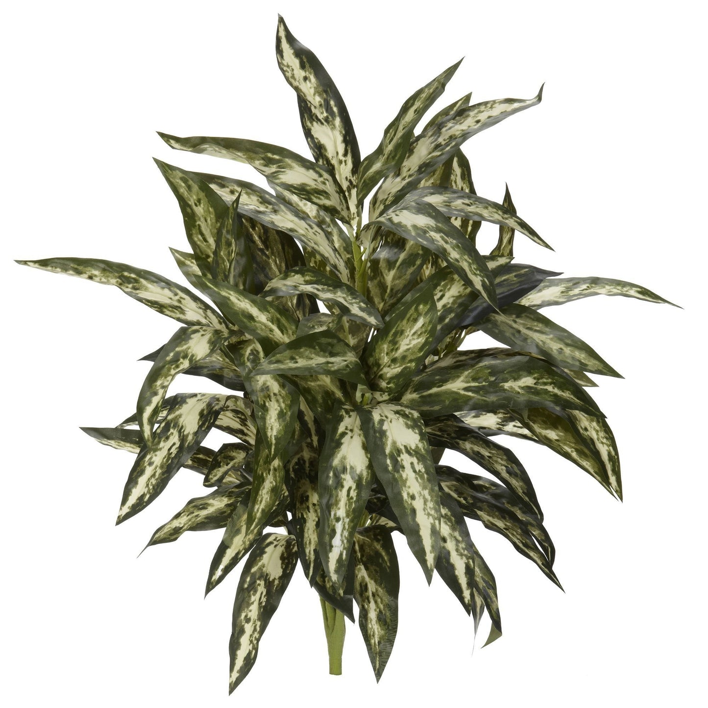 30-inch Aglonema artificial plant set of 3 with variegated green cream leaves on Tampa Home & Garden Store