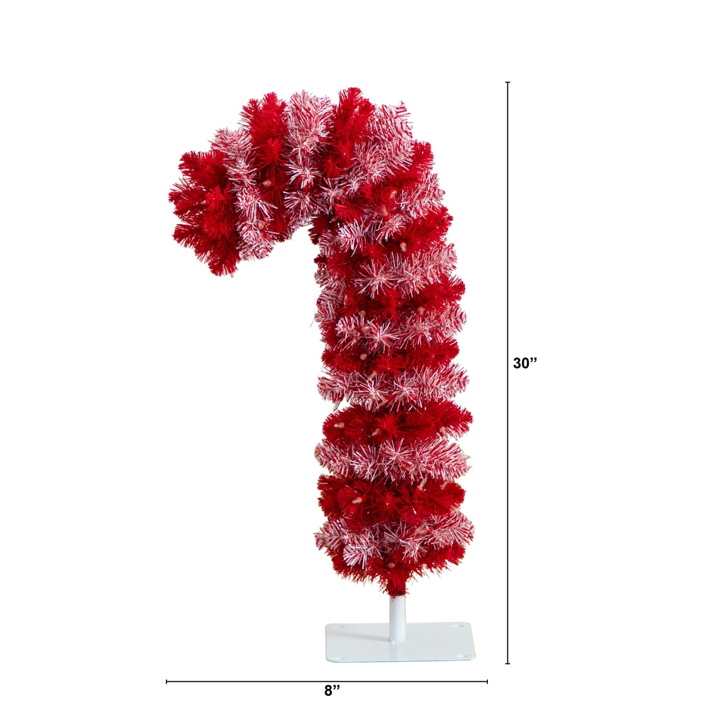 30 Inch Candy Cane Christmas Tree and LED Lights