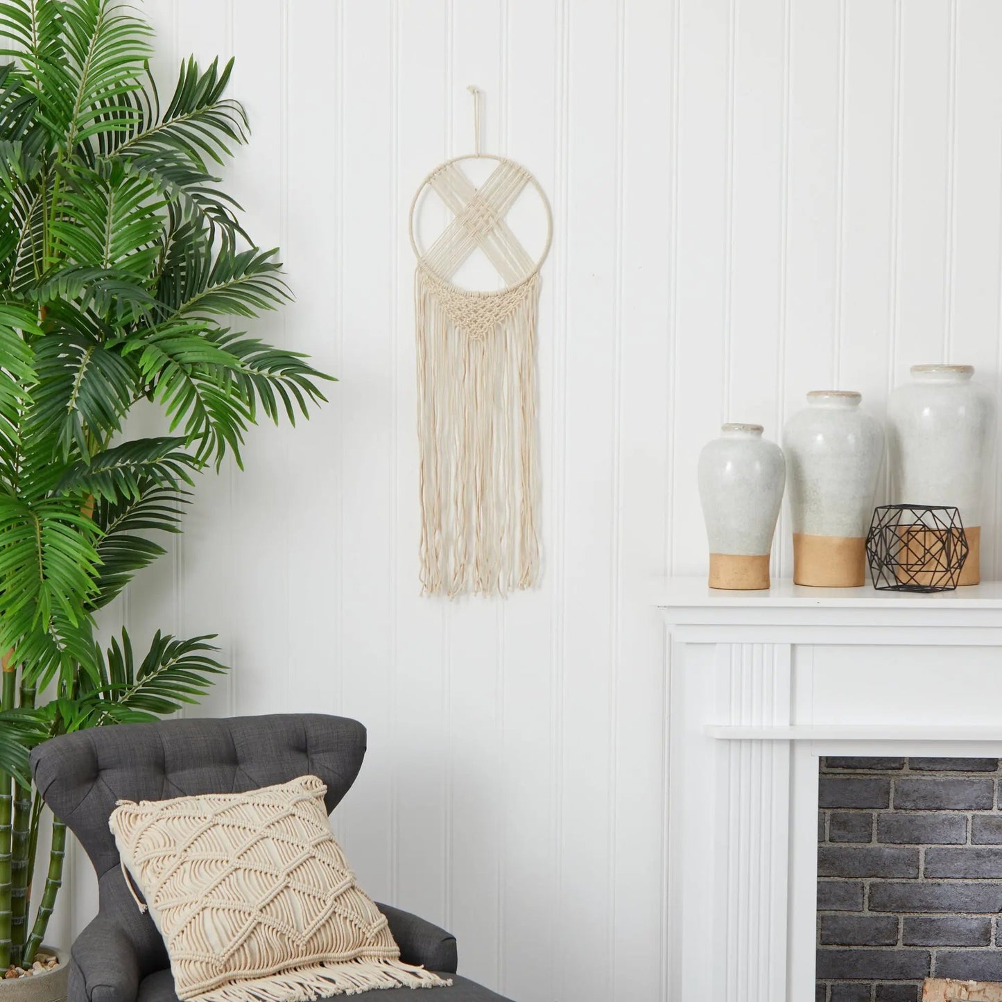 30” Boho Chic Woven Dreamcatcher Macrame Wall Art Décor - Tampa Home & Garden Store