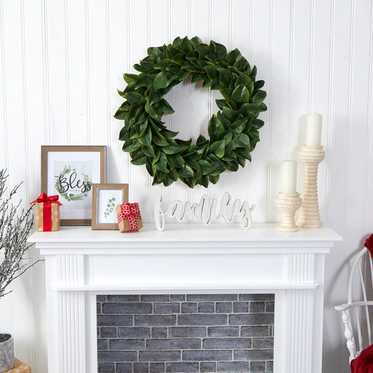 30” Magnolia Artificial Wreath - Tampa Home & Garden Store