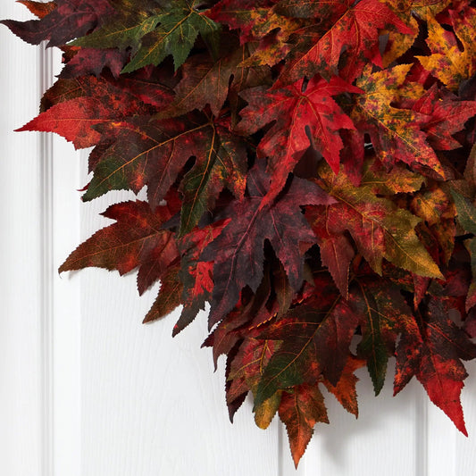 30" Maple Leaf Wreath - Tampa Home & Garden Store