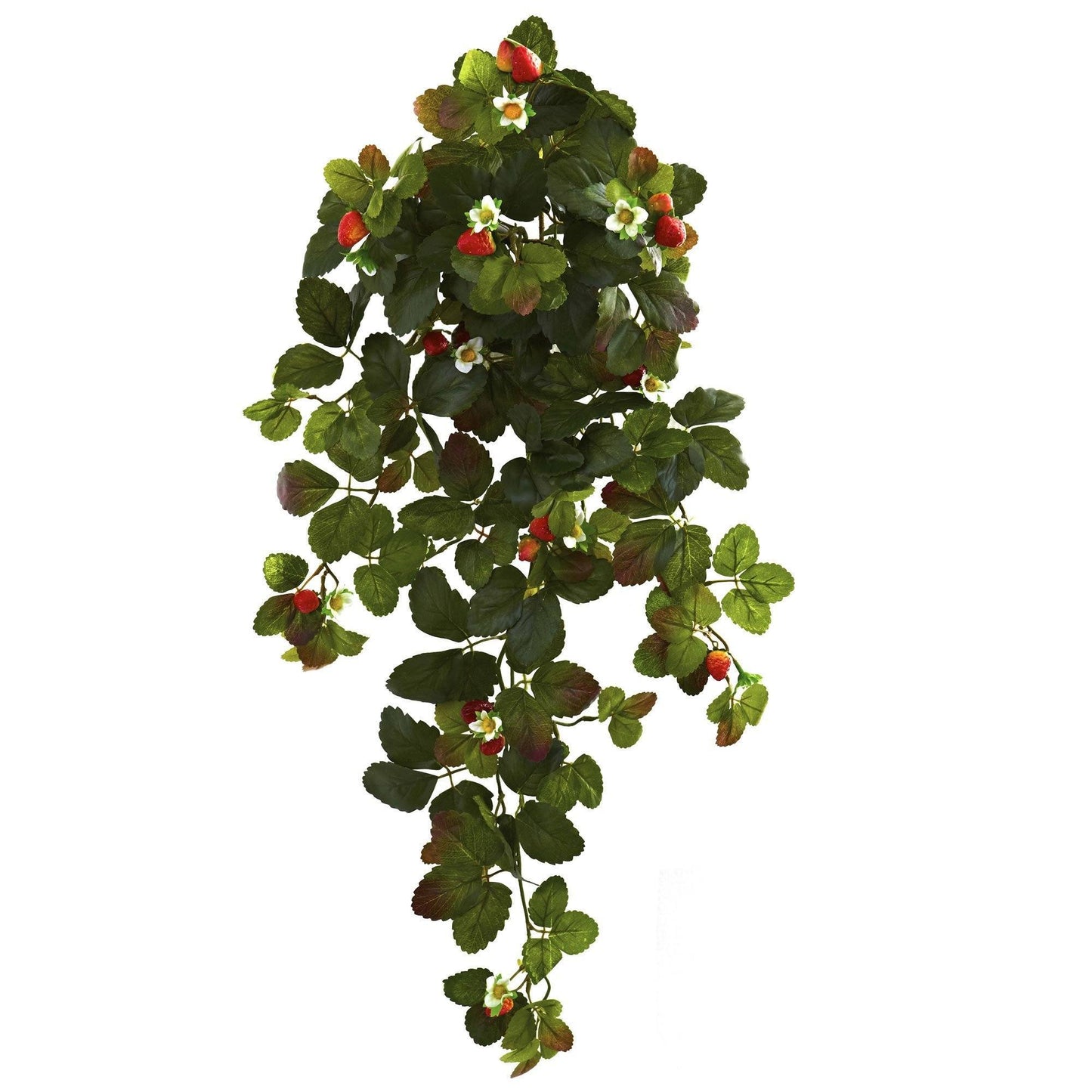 Set de 2 arbustos colgantes de fresas de 31 pulgadas con bayas