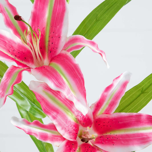 33" Artificial Stargazer Lily Flower - Set of 3 - Tampa Home & Garden Store