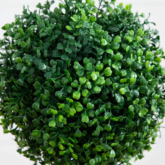 Boxwood Double Ball Topiary Tree, 34in, Nearly Natural artificial indoor/outdoor green leaves on Tampa Home & Garden Store