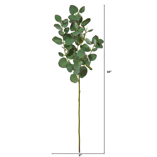 34” Eucalyptus Artificial Branch (Set of 6) - Tampa Home & Garden Store