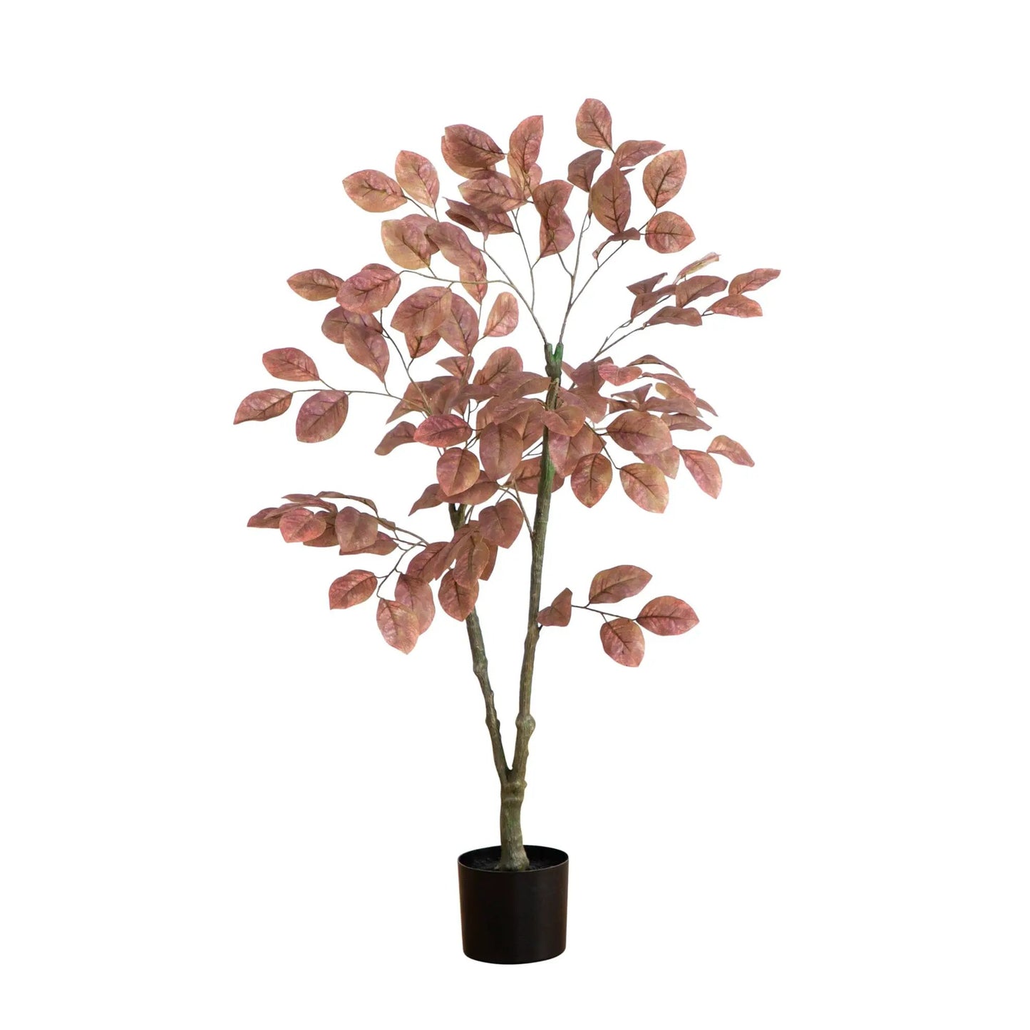 Autumn Dogwood Artificial Fall Tree with red-brown autumn leaves, 3.5 ft tall in black pot on Tampa Home & Garden Store