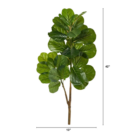 3.5 ft fiddle leaf fig artificial tree Nearly Natural, green lifelike leaves, no pot on Tampa Home & Garden Store