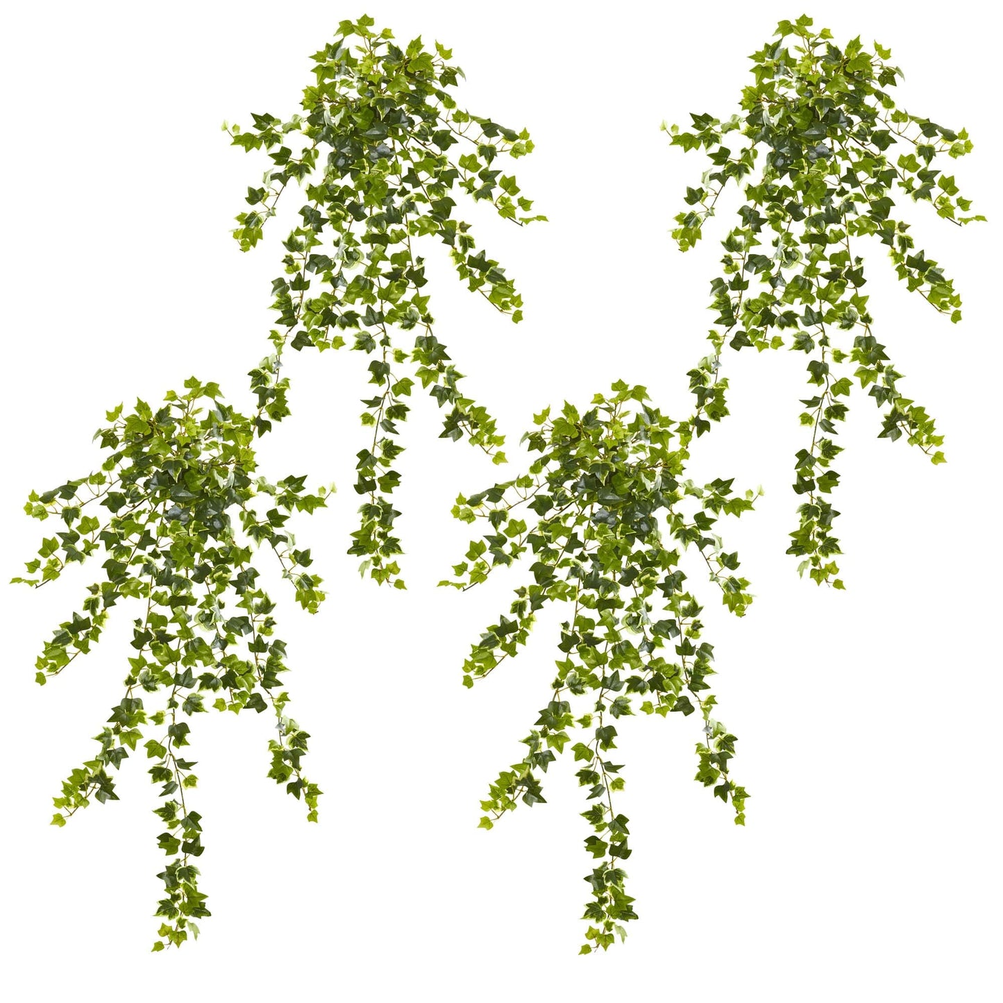 Nearly Natural 35-inch Ivy Artificial Hanging Plant, set of 4, lush green ivy vines on Tampa Home & Garden Store