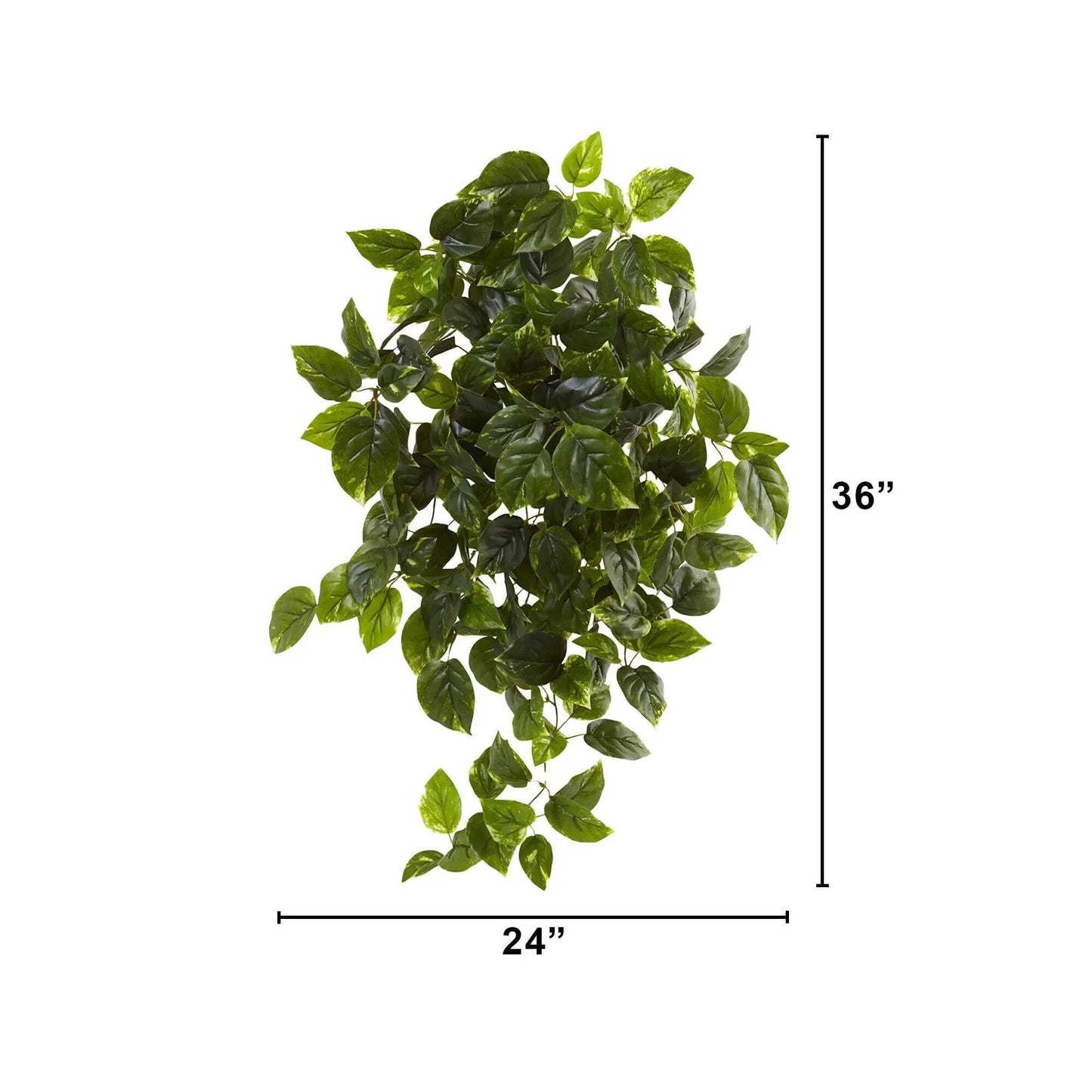 36” UV Resistant Artificial Pothos Hanging Plant (Indoor/Outdoor) - Set of 2 - Tampa Home & Garden Store