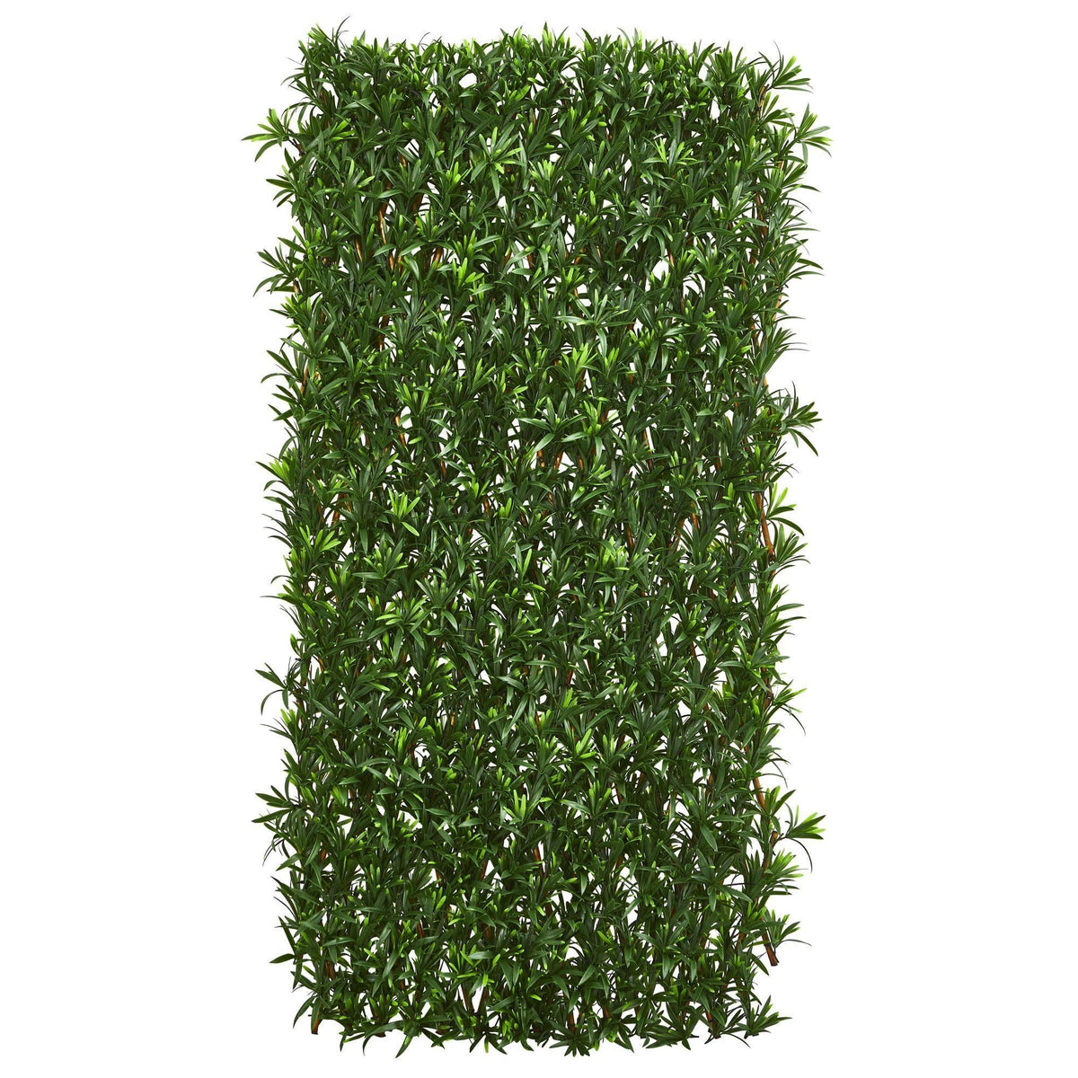 Nearly Natural Podocarpus expandable fence trellis, 39in, UV resistant and waterproof on Tampa Home & Garden Store