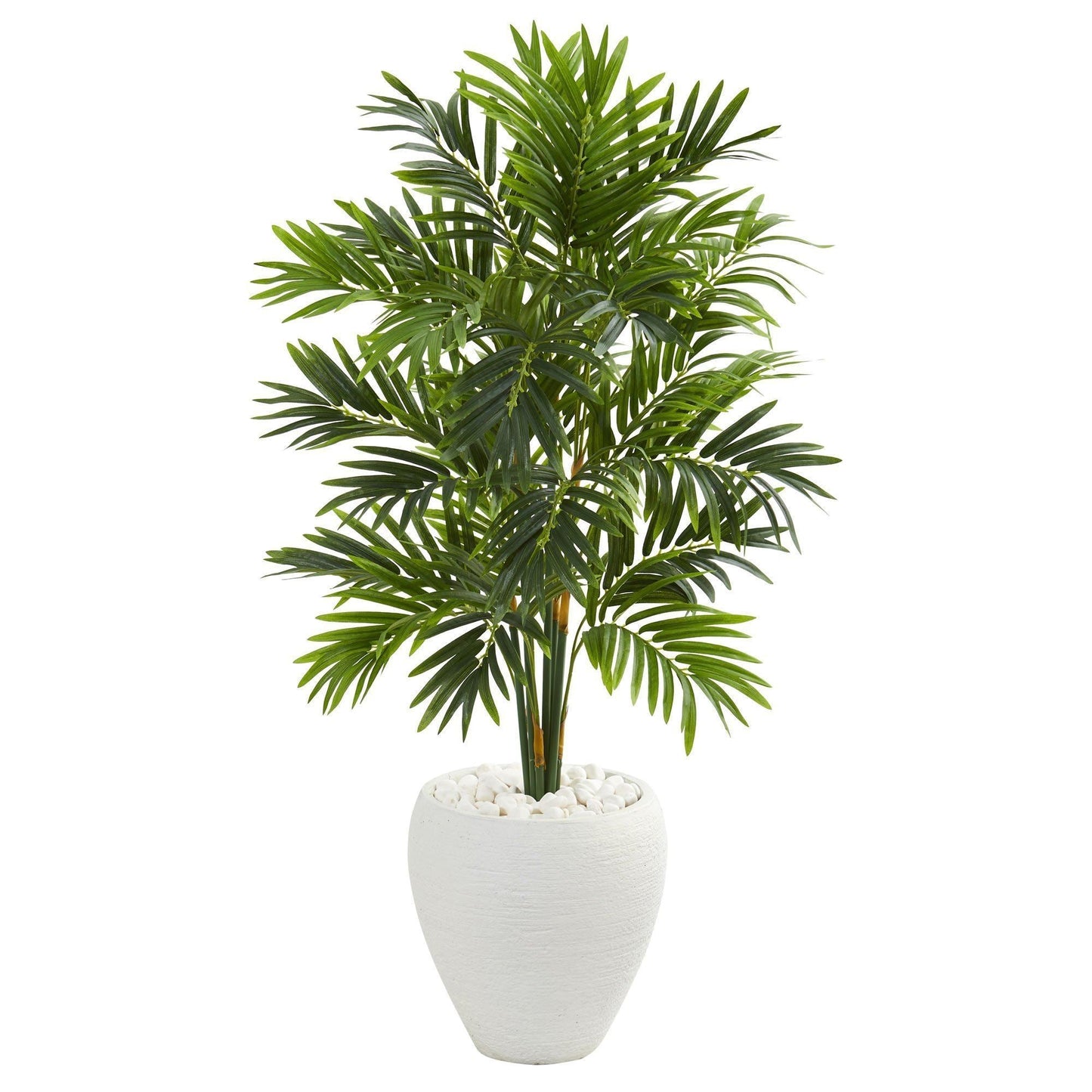 Artificial Areca Palm Tree With A White Planter