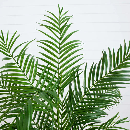 4 ft Areca Artificial Silk Palm Tree by Nearly Natural with lush green fronds on Tampa Home & Garden Store