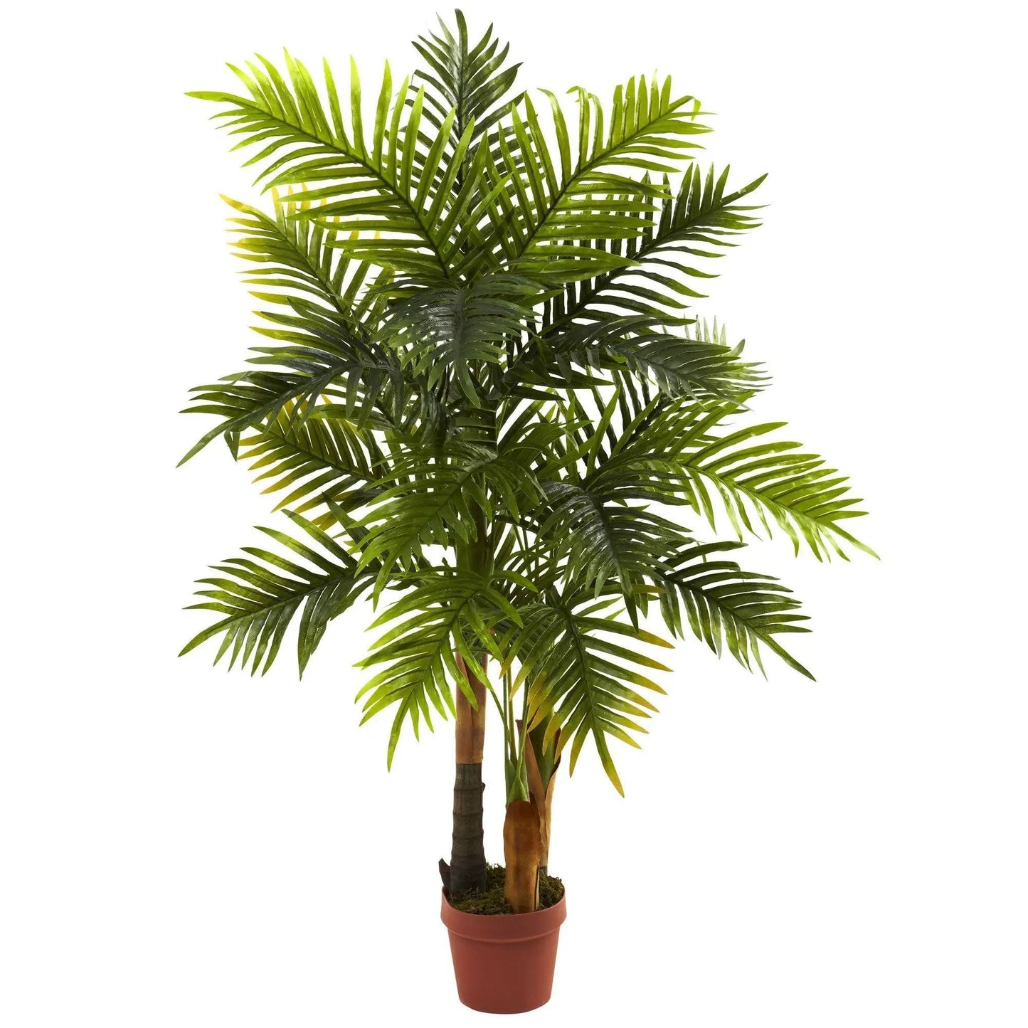 4 ft Nearly Natural Areca Palm Tree artificial with dense green fronds in a terracotta pot on Tampa Home & Garden Store