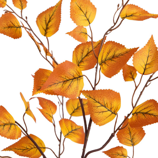 Autumn Birch Leaf Artificial Tree with orange leaves for home decor on Tampa Home & Garden Store