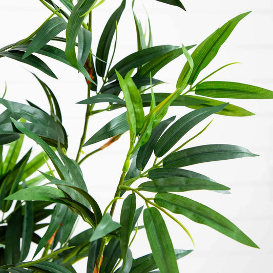 4 ft bamboo silk plant with nine stalks, Nearly Natural artificial tree on Tampa Home & Garden Store