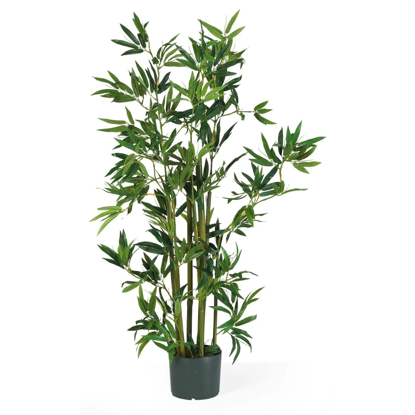Nearly Natural 4 ft Bamboo Silk Plant with Nine Stalks in dark pot on Tampa Home & Garden Store