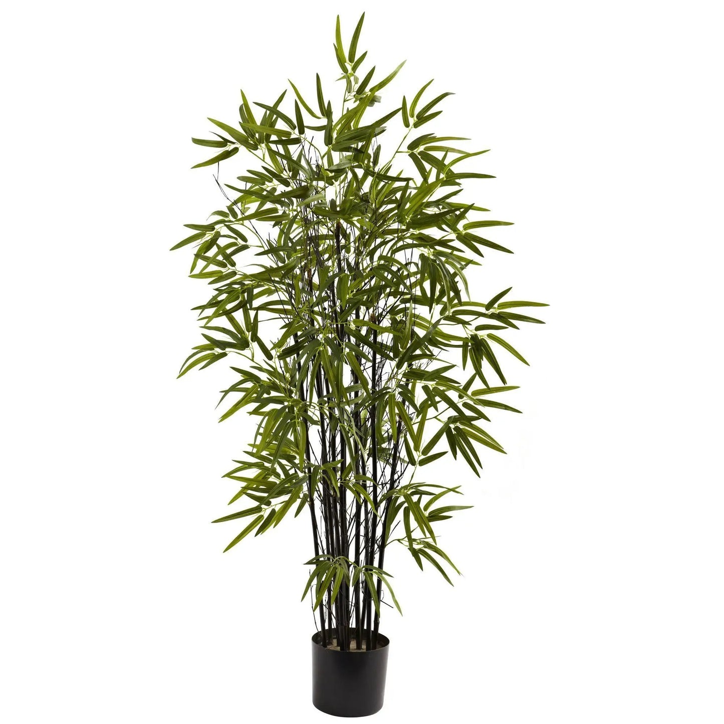 4 inch black bamboo tree artificial in black planter for garden Nearly Natural on Tampa Home & Garden Store