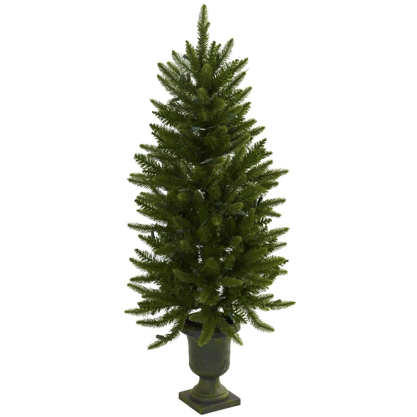 4ft artificial Christmas tree in urn base with clear lights by Nearly Natural on Tampa Home & Garden Store