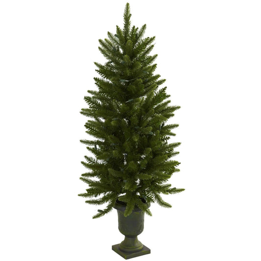4ft artificial Christmas tree in urn base with clear lights by Nearly Natural on Tampa Home & Garden Store