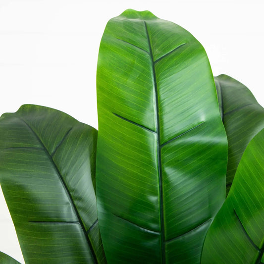 4 ft banana artificial tree, double stalk, Nearly Natural vivid green leaves on Tampa Home & Garden Store